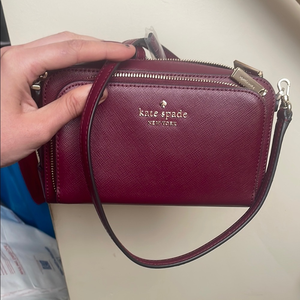 NWT Kate Spade Burgundy Crossbody Bag